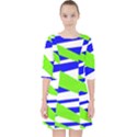 Abstract triangles pattern, dotted stripes, grunge design in light colors Pocket Dress View1