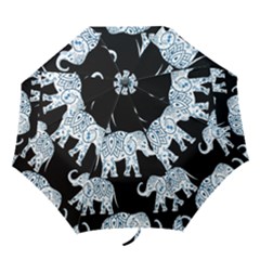 Elephant-pattern-background Folding Umbrellas by Sobalvarro