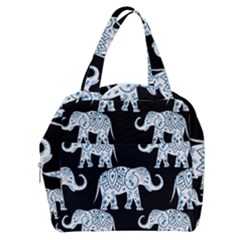 Elephant-pattern-background Boxy Hand Bag by Sobalvarro