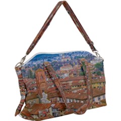 Lucca Historic Center Aerial View Canvas Crossbody Bag by dflcprintsclothing