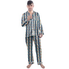 Geometry Colors Men s Long Sleeve Satin Pyjamas Set by Sparkle