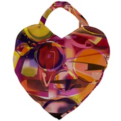 Fractured Colours Giant Heart Shaped Tote by helendesigns