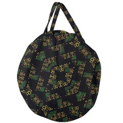 Modern Geometric Print Giant Round Zipper Tote by dflcprintsclothing