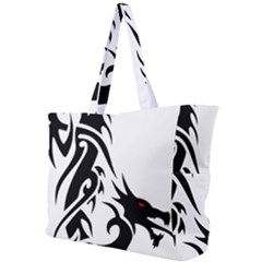 Black Dragon Animal Simple Shoulder Bag by HermanTelo