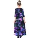 Abstract Atom Background Kids  Quarter Sleeve Maxi Dress View2