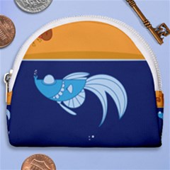 Fish Water Fisherman Horseshoe Style Canvas Pouch by HermanTelo