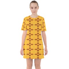 Digital Illusion Sixties Short Sleeve Mini Dress by Sparkle