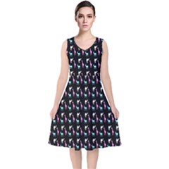 Animalsss V-neck Midi Sleeveless Dress  by Sparkle