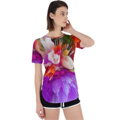 Poppy Flower Perpetual Short Sleeve T-shirt by Sparkle