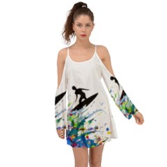 Nature Surfing Kimono Sleeves Boho Dress by Sparkle