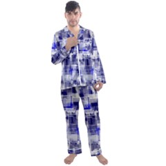 Blockify Men s Long Sleeve Satin Pyjamas Set by Sparkle