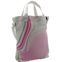 Modern Pink Canvas Messenger Bag View2