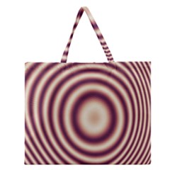 Strips Hole Zipper Large Tote Bag by Sparkle