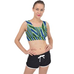 Blueglow V-back Sports Bra by Sparkle