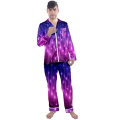 Shiny Stars Men s Long Sleeve Satin Pyjamas Set by Sparkle