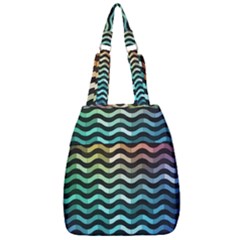 Digital Waves Center Zip Backpack by Sparkle