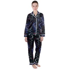 Digital Room Satin Long Sleeve Pyjamas Set by Sparkle