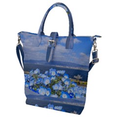 Floral Nature Buckle Top Tote Bag by Sparkle