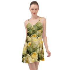 Yellow Roses Summer Time Chiffon Dress by Sparkle