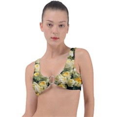 Yellow Roses Ring Detail Bikini Top by Sparkle