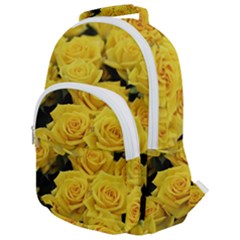 Yellow Roses Rounded Multi Pocket Backpack by Sparkle