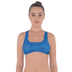 Blue Sparkles Got No Strings Sports Bra by ElenaIndolfiStyle