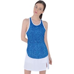 Blue Sparkles Racer Back Mesh Tank Top by ElenaIndolfiStyle