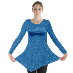 Blue Sparkles Long Sleeve Tunic  by ElenaIndolfiStyle