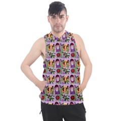 Purple Glasses Girl Pattern Lilac Men s Sleeveless Hoodie by snowwhitegirl