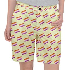 Lesbian Pride Flag Pattern Pocket Shorts by avandelforestdesigns2