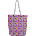 Girl With Hood Cape Heart Lemon Pattern Lilac Full Print Rope Handle Tote (Small) View2