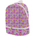 Girl With Hood Cape Heart Lemon Pattern Lilac Zip Bottom Backpack View1