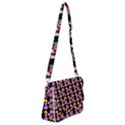 Girl With Hood Cape Heart Lemon Pattern Black Shoulder Bag with Back Zipper View1