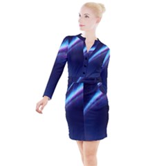 Light Fleeting Man s Sky Magic Button Long Sleeve Dress by Mariart