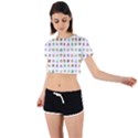 All The Aliens Teeny Tie Back Short Sleeve Crop Tee View1