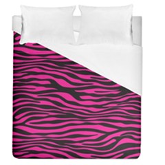 Pink Zebra Duvet Cover (queen Size) by Angelandspot