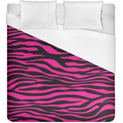 Pink Zebra Duvet Cover (king Size) by Angelandspot