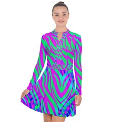 Wild And Crazy Zebra Long Sleeve Panel Dress by Angelandspot