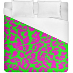 Neon Big Cat Duvet Cover (king Size) by Angelandspot