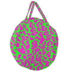 Neon Big Cat Giant Round Zipper Tote by Angelandspot