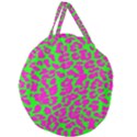 Neon Big Cat Giant Round Zipper Tote View1