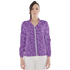 Purple Big Cat Pattern Women s Windbreaker by Angelandspot