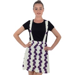 Blue Flowers Of Peace Small Of Love Velvet Suspender Skater Skirt by pepitasart