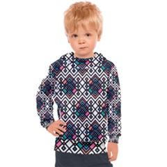 Boho Geometric Kids  Hooded Pullover by tmsartbazaar