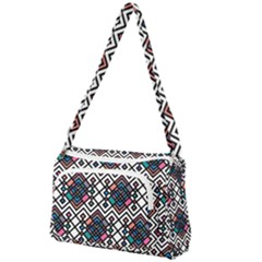 Boho Geometric Front Pocket Crossbody Bag by tmsartbazaar