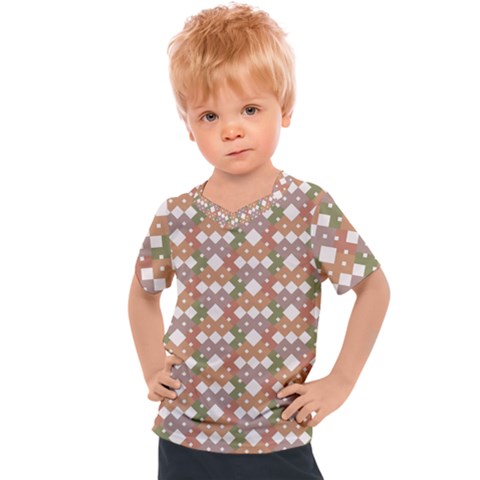 Squares And Diamonds Kids  Sports Tee by tmsartbazaar