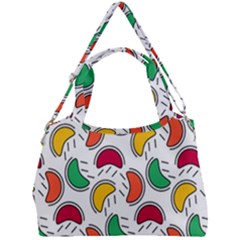 Geometric Fruity Double Compartment Shoulder Bag by tmsartbazaar