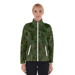 Green Army Camouflage Pattern Winter Jacket by SpinnyChairDesigns