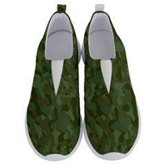 Green Army Camouflage Pattern No Lace Lightweight Shoes by SpinnyChairDesigns