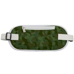 Green Army Camouflage Pattern Rounded Waist Pouch by SpinnyChairDesigns